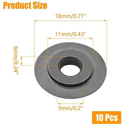 10Pcs Replacement Cutter Wheels Pipe Cutter for Tubing Cutter