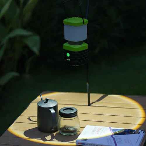 3PCS 6500K White Light LED Camping Lantern Rechargeable 1000LM, 4500mAh Power Bank, Flashlight for Hurricane Emergency, Hiking, IP44 Waterproof Lantern(Black)