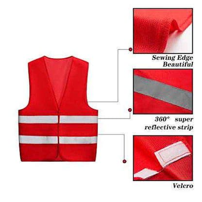 10 Pack Mount Marter Safety Reflective Vest for Outdoor Operator and Sportsmen