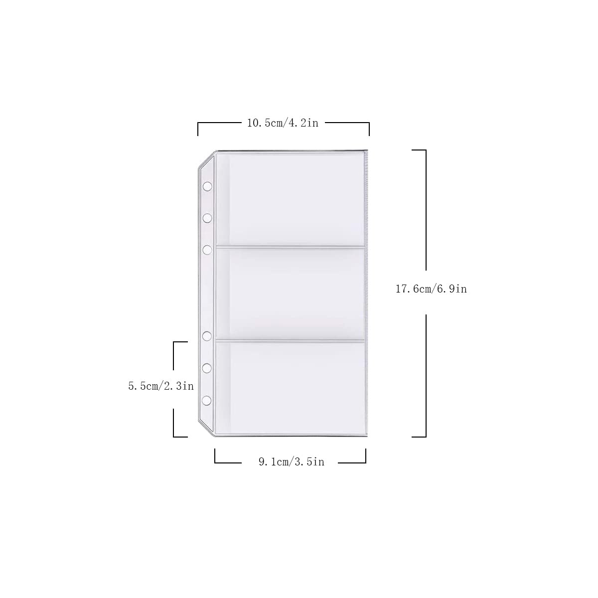 Zelten Business Card Holder PP Cover Round Ring Binder Namecard Organizer for Men & Women, Credit Card Binder File, 5 Color Index Tabs, 90 Pockets/180 Card Capacity(A6 Card Holder, White)