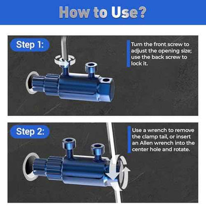 Broken Pipe Extractor Tool, Faucet & Valve Removal Set for 1/2" ?1" Pipes, Stripped Screw and Rusted Bolt Extractor Kit, Heavy-Duty Steel Construction, Blue