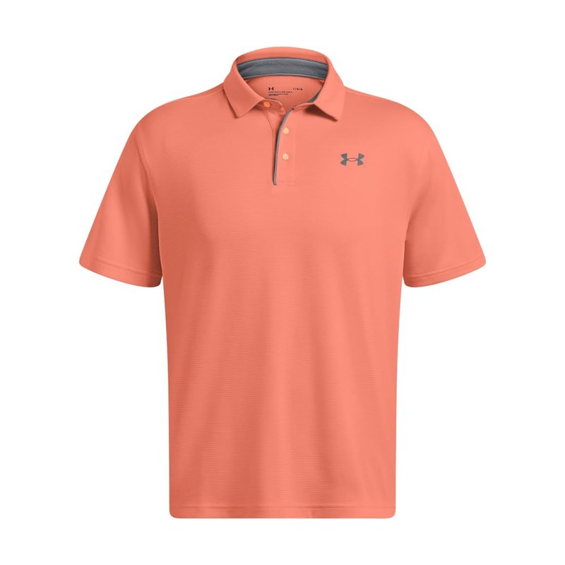 Under Armour Men's Tech Golf Polo, (897) Flare Orange/Pitch Gray/Halo Gray, 4X-Large Tall
