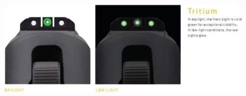 SIG SAUER X-RAY3 Enhanced Visibility 3-Dot Tritium Square Notch Day/Night Pistol Sights | High-Contrast Green #6 Front Sight & Blacked-Out #8 Rear Sight, Compatible with Sig Sauer Pistols