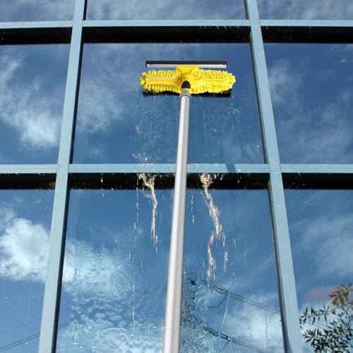 4-12 FT Paint Roller Extension Pole, Multi-Purpose Aluminum Alloy Telescopic Telescoping Rod with Universal Twist-on Metal Tip Flip-Lock Design, Sturdy for Painting, Cobweb Dusting & Window Clean