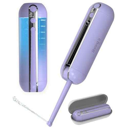 Portable Bidet for Travel, Rechargeable Electric Travel Sprayer with Adaptor, Waterproof High Pressure Handheld Bidet for Women Men Cleaning (Purple)