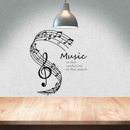 CREATCABIN Music Wall Decals Musical Note Wall Stickers Vinyl Wall Art Notes Notation PVC Adhesive Home Mural Decor Gift for DIY Classroom Living Room Music Studio Decoration 19x17Inch