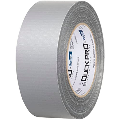 Shurtape Duck Pro Utility Grade, Co-Extruded Cloth Duct Tape for Packaging, Sealing, Waterproofing, 48mm x 60yd, 6.0 mil, Silver, 1 Roll (105449)