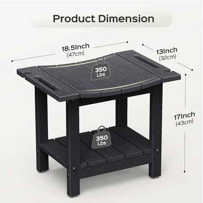 LyriFine Shower Bench - HDPE Waterproof Shower Bench for Inside Shower, 18.7" Shower Stool with Shower Head Holder, 350lbs Shower Seat with Storage Shelf, Shower Chair for Bathroom Indoor Outdoor Use