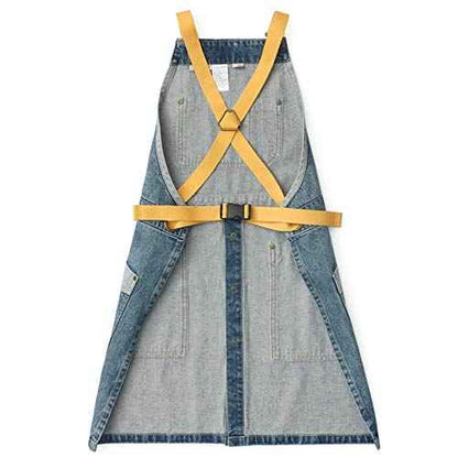 Jeanerlor Denim Tool Apron for Women and Men Cross Straps Adjustable