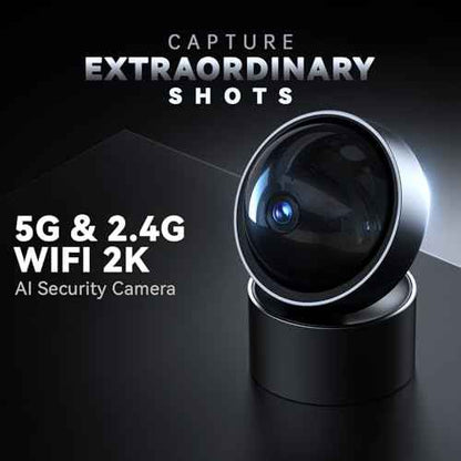 Indoor Camera - Security Camera Indoor 5G&2.4G WiFi Cameras for Home Security Instant 911 Alert, Pan/Tilt Baby Monitor/Dog/Pet Camera AI Motion Detection Night Vision, Speaker, US Cloud Storage 2Pack