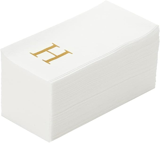Luxenap 15.8 X 7.9 Inch Linen-Feel Guest Towels, 2000 Lettered Hand Towels