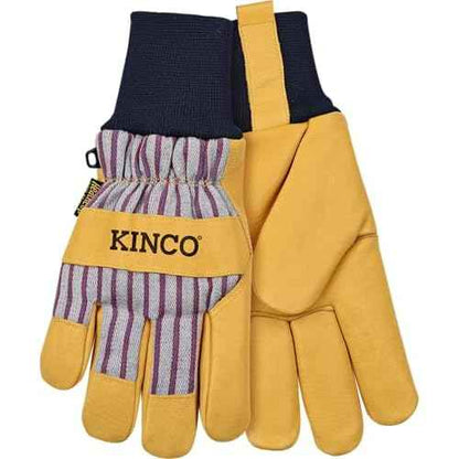 Kinco, 1927KW-L, Lined Premium Grain Pigskin Palm with Knit Wrist, Large