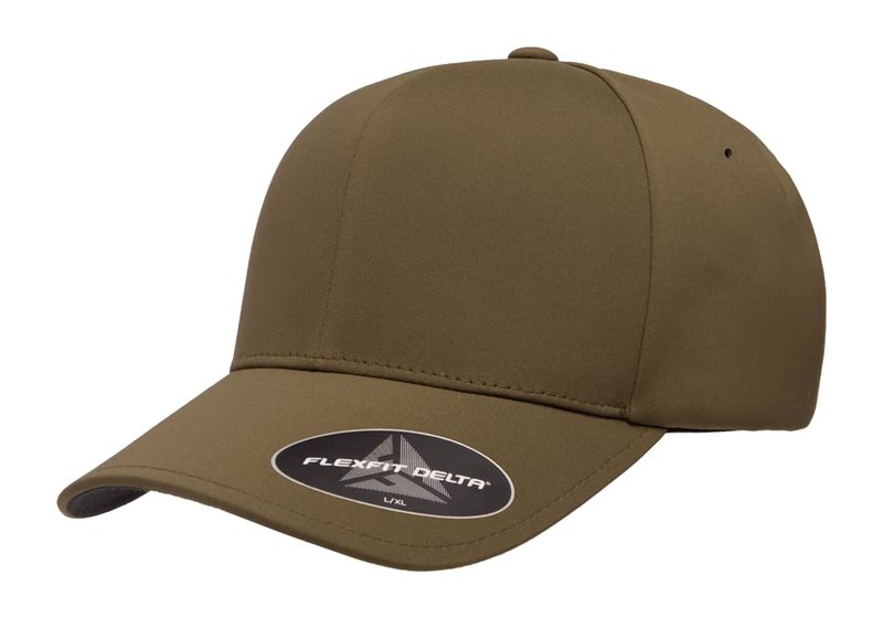 The Hat Pros Flexfit Delta 180 Seamless Carbon Cap | Flex Fit Performance 180 Fitted Cap (as1, Alpha, l, x_l, Olive)