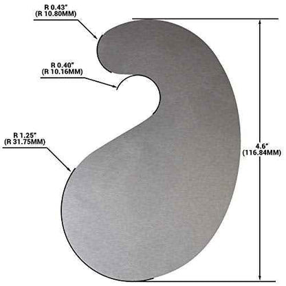 ATLIN Cabinet Scraper Card Set - Curved 3pc