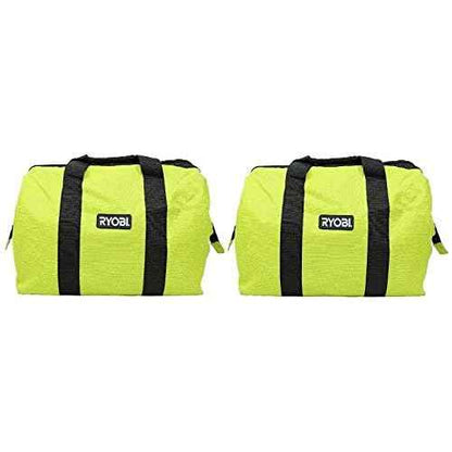 (2) Ryobi Green Wide Mouth Collapsible Genuine OEM Contractor¡¯s Bags w/Full Top Single Zipper Action