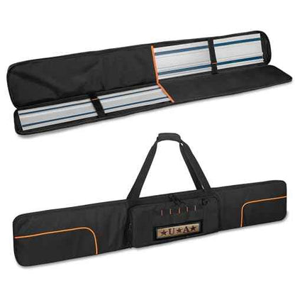 Padded Carrying Bag for 2pcs Track Saw Guide Rail - Up to 59", Storage Bag with Large Zipper Pocket Compatible with Milwaukee/Dewalt/Makita/Festool Track Saw Guide Rail, Black (Bag Only)