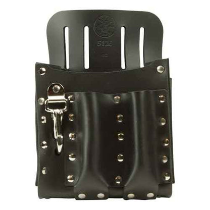 Klein Tools 5126 Leather Tool Pouch with Knife Snap, 5-Pocket