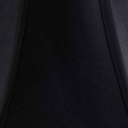 GO&SO Black Bell Lamp Shades Set of 2 (Petal Edge Braid) Scalloped Lamp Shade,6"Top x 13"Bottom x 10.6"Vertical Height (Spider) Replacement Lamps Shades for Table Lamp,Floor Lampshade,Easy Assembly