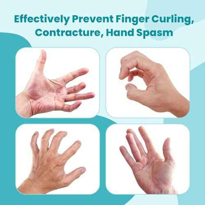 Stroke Hand Brace Splint for Straightening Fingers with 5 Fingers Resting Support,Prevent Fingers Curling, Dupuytren's Contractures, Hand Spasms, Fit Right & Left, Men & Women - M