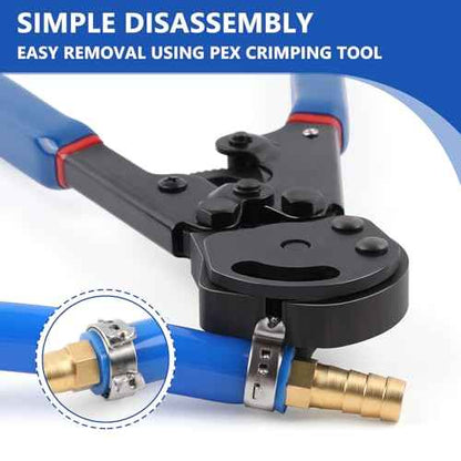 1 Inch PEX Clamps 24pcs Crimp Rings Single Ear Hose Clamps Stainless Steel Fittings Cinch Clamp Ring for Pipe Tubing