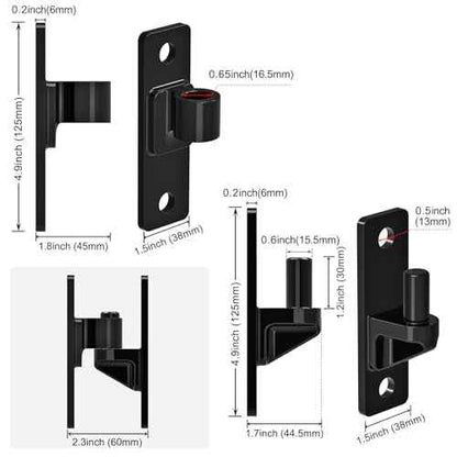 Heavy Duty Gate Hinges, 4Pack High Strength Steel with Electroplated Finish, 600LB Load Capacity, Thick 6mm Black Hinges for Farm Gates, Fences, Barns, Sheds & Outdoor Gates (4.9"x1.5")