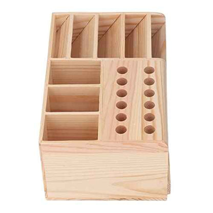 Fafeicy Repair Tool Organizer for Mobile Phone Maintenance Tools - Synthetic Wood Storage Box with Polished Finish and Classified Compartments
