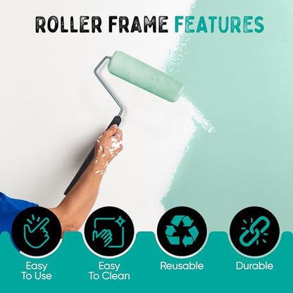 Paint Roller Frame, for Walls, Ceiling on All Surfaces 4-Wire Cage Frame, Choose 9" / 7" / 4" / 3" (7 Inch Frame)