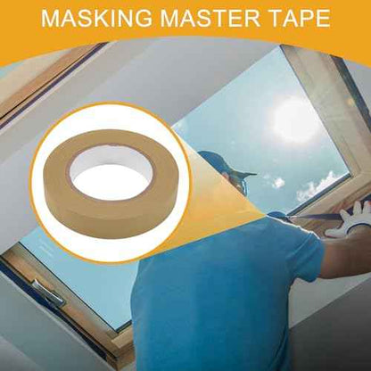 1 Pc 1 Inches x 60.1 Yards Universal Painters Tape - DIY Car Auto Paint for Masking Tape No Residue - Crepe Paper Brown