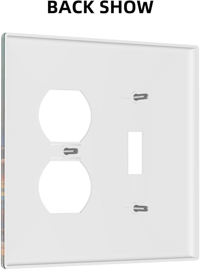 Decorative Art Light Switch Covers Mexican Sombrero & Serape Vibes 2 Gang Single Toggle Duplex Combination Electrical Faceplate Switchplate Wall Plate for Home Decor