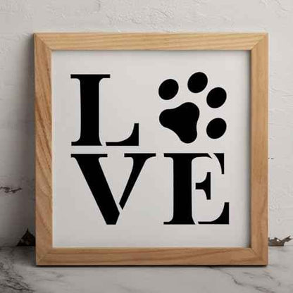 MAGJUCHE Trail of Dog Prints Stencil 6 Inches, Reusable Cat Prints Stencil for Painting DIY Crafts Decor