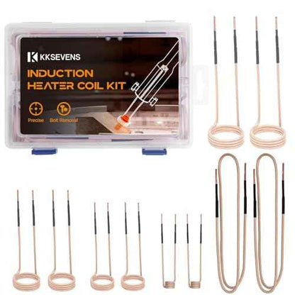 Induction Heater Coil Kit 10PCS, Induction Heater Coils with Varying Lengths with Flexibility and Long Lifespan for Magnetic Induction Heater Bolt Removal,Gold