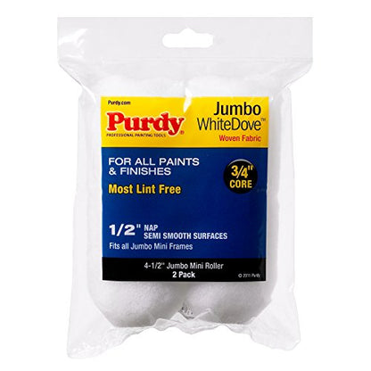 Purdy WhiteDove Jumbo Mini Roller Cover, 4-1/2 in. x 1/2 in., 2 count