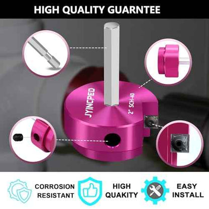 4 Pcs PVC Reamer Kit,Fitting Saver PVC Pipe Reamer Socket Saver Set for Plumbing,Includes 1-1/2 Inch 2 Inch 3 Inch 4 Inch,Plastic Pipe Reamers Tool Kit for Sch.40 CPVC ABS Fittings,Fit for 1/2" Drills