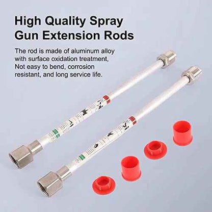 Airless Paint Sprayer Tip Extension Wand Extension Rod for Sprayer Airless Nozzle Extension Spray Gun Paint 2Pcs x 30CM (11.8Inch)