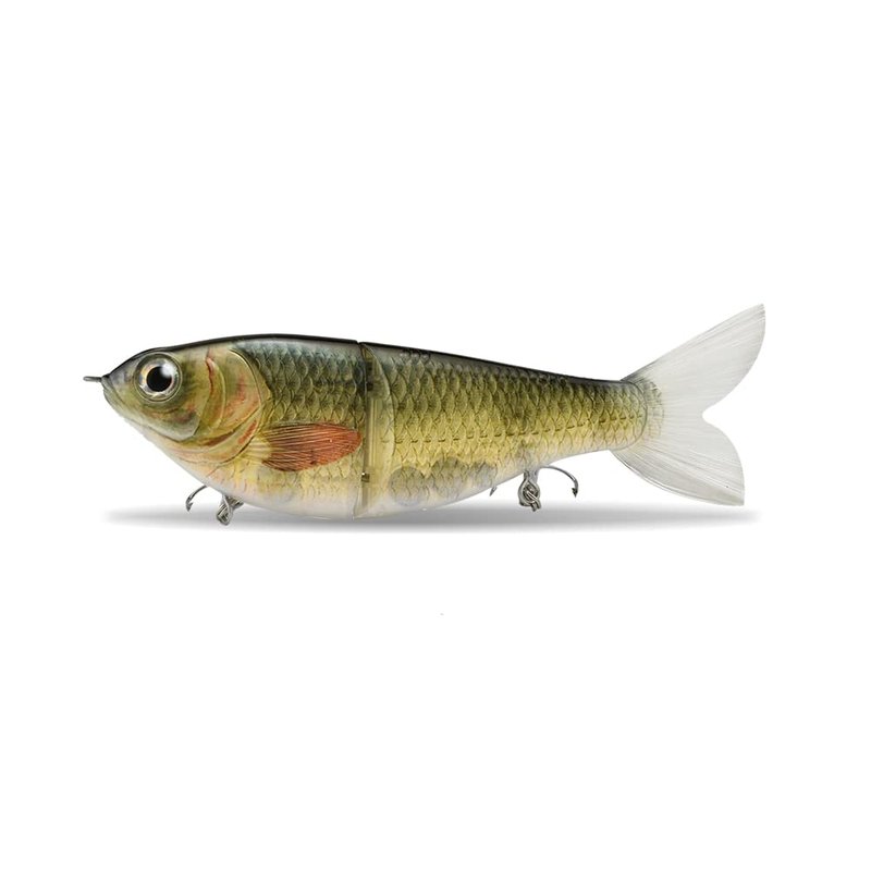 ODS Lure Slow Sinking Glide Bait with Fur Tail Lifelike Fishing Tackle for Trout Shad Bass Musky (Color B)