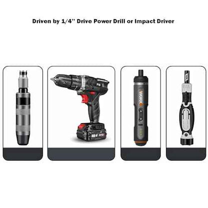 PH3 Bit,8 Pcs PH3 Phillips Bit with 5/16¡±(8mm) Hex Shank, 36mm Length S2 Alloy Steel PH3 Impact Bits Set Bulk