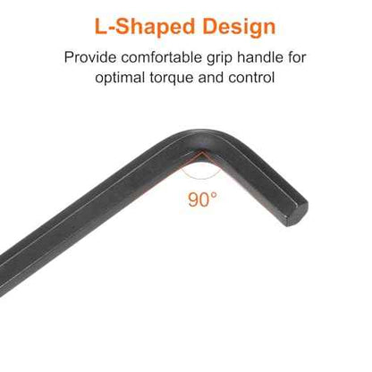 HARFINGTON Hex Key Wrench 10mm L-Shape Hexagon Metric Wrenches Chrome Vanadium Steel Repairing Tool for Home Repair, Black