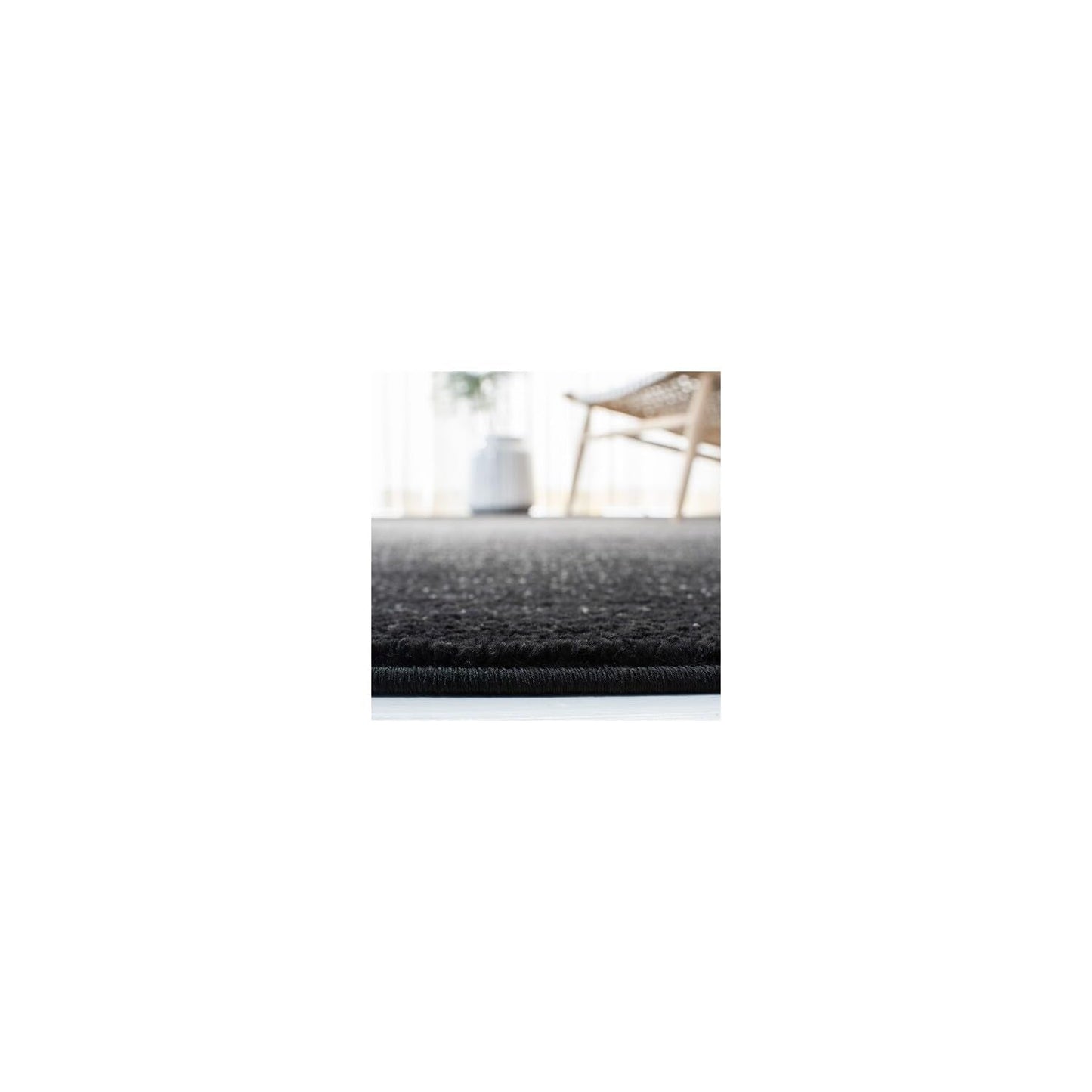 SAFAVIEH Adirondack Collection Area Rug - 4' Square, Black & Grey, Modern Design, Non-Shedding & Easy Care, Ideal for High Traffic Areas in Living Room, Bedroom (ADR183F)
