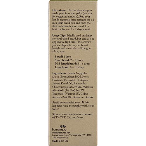 Brisk Beard Grooming Oil Liquid, Citrus for Beard Hair, 1.7 Oz