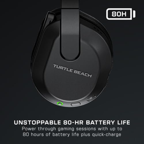 Turtle Beach Stealth 600 Wireless Multiplatform Amplified Gaming Headset for PS5, PS4, PC, & Mobile – Bluetooth, 80-Hr Battery, Noise-Cancelling Flip-to-Mute Mic, 50mm Speakers – Black
