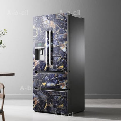 Volga Blue Marble Contact Paper 88" X 16" Marble Wallpaper Exotic Granite Self Adhesive Gloss Marble Vinyl Wrap Film for Kitchen Countertop Peel Stick Wall Paper for Cabinets Wall Funiture
