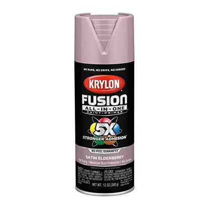 Krylon K02938007 Fusion All-In-One, Satin, Elderberry, 12 oz.