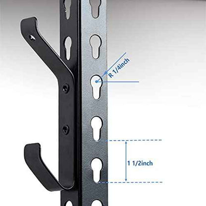 Ultrawall 5 Pack Shelving Hooks for Keyhole Shelves Organization, Utility Shelves Hooks for Clothes, Hats, Garden Tool Bags, Chainsaws, Cords, Tools Equipment