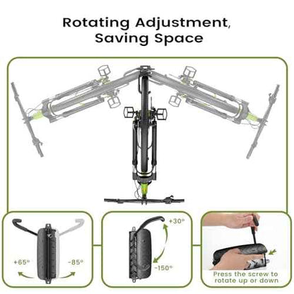 Housolution Swivel Bike Wall Mount [2 Pack], 150¡Æ Swivel Vertical Bike Rack Wall Hanger Holds up to 66lbs for Mountain/Road/Hybrid Bikes, Bike Hangers, Bicycle Storage Rack for Garage