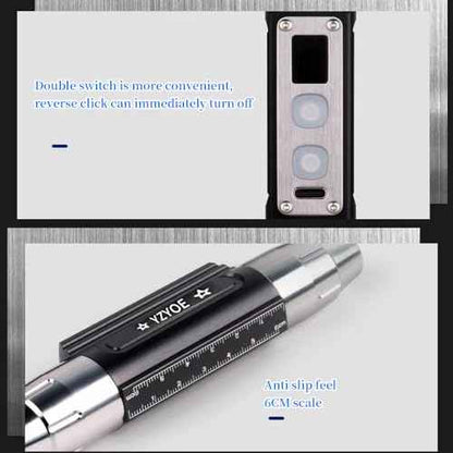 6LED Jade Recognition Flashlight, Outdoor Gemstone Mineral Detection Light with Charged Quantity Display, White Light, Yellow Light, Red Light, Blue Light, 395UV and 365UV UV Pens.