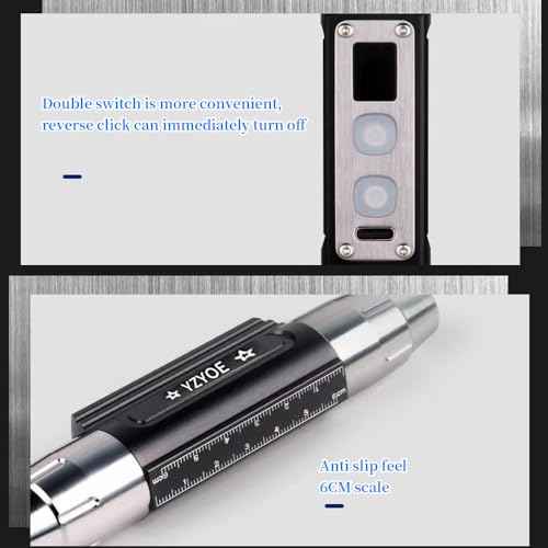 Six LEDs Rechargeable Gemstone Flashlight Jade Appraisal Light, Super Bright Jewelry Diamond Detector Lamp.