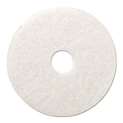Boardwalk BWK4018WHI 18 in. Diameter Polishing Floor Pads - White (5/Carton)