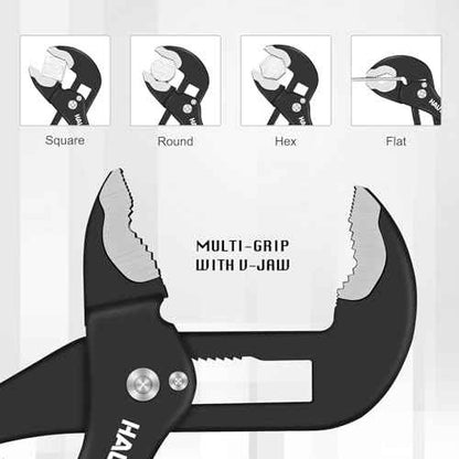 HAUTMEC 3PCS Tongue and Groove Joint Pliers Tool Set, Auto-Adjusting Water Pump Pliers Set with Storage Tool Bag, Comfort Grips, 7 10 12Inch Plier Rust-Proof CRV Steel Construction for Plumbing