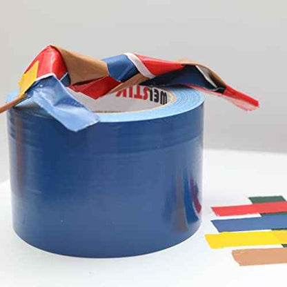 WELSTIK Waterproof Blue Duct Tape Heavy Duty, for Photographers,Repairs, DIY, Crafts, No Residue, Tear by Hand, 3" x 30 yd