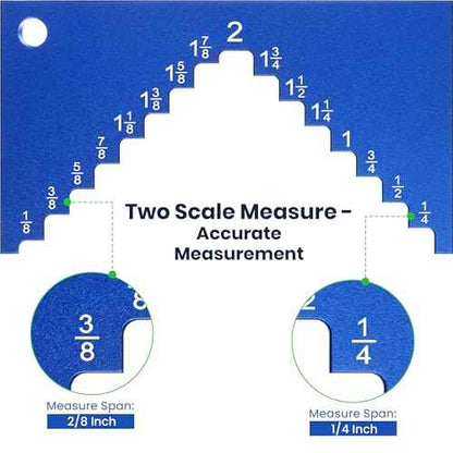 Dreyoo Table Saw Height Gauge, Aluminum Height Gauge Saw for Router Table, Precision Woodworking Measuring Tools Setup Cutting Blade from 1/8 to 2 Inch, 1/4" Thick for Solid Standing(Blue)